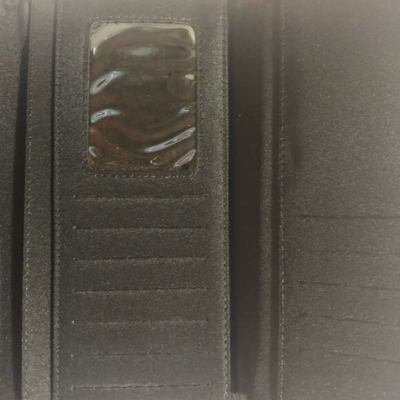 Dog black embellished snap wallet black blue women's separate check book READ - Picture 4 of 8